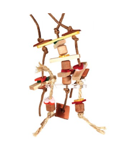 Fun Loving Wood & Rope Parrot Toy